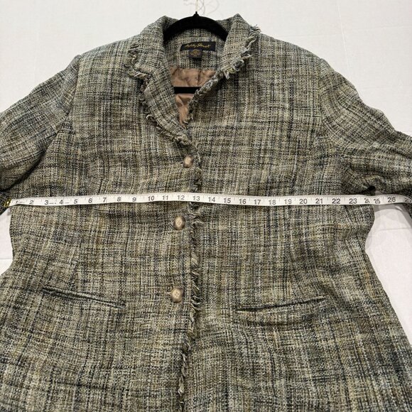 Ashley stewart women's tweed blazer tan brown size 24 workwear - Picture 5 of 7